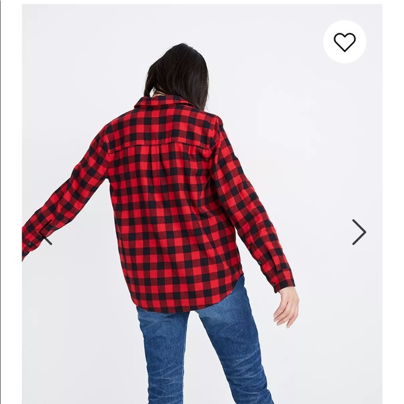 NWT Madewell Flannel Popover Shirt Buffalo Check - Picture 2 of 5